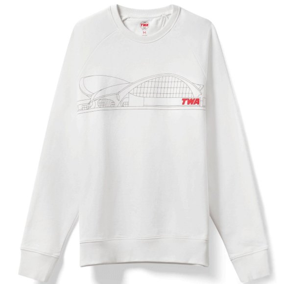 TWA airlines crew neck sweatshirt S NWT